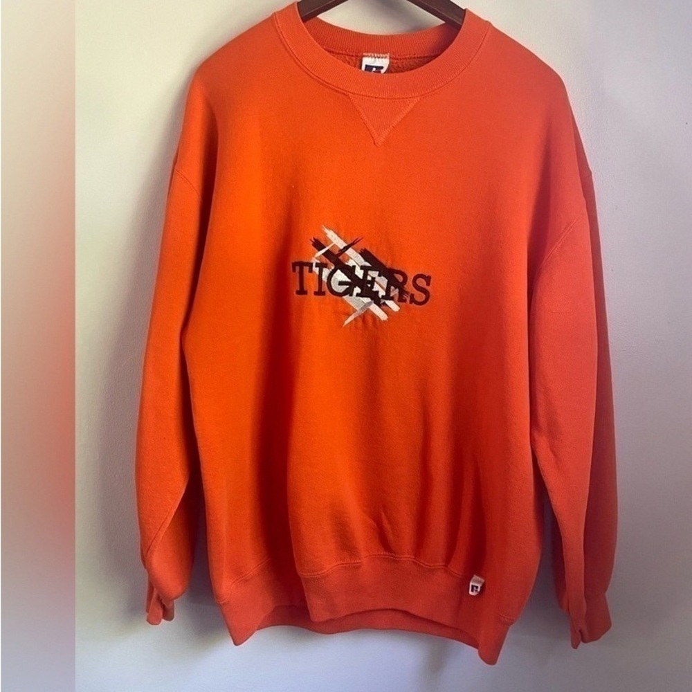 Russell Athletic Vibrant Orange Crewneck Sweater
